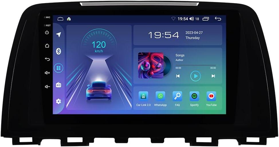 ASURE 9 inch Car Stereo Radio GPS Navigation Unit for Mazda 6 GJ1/GL 2013 2014 2015 Low-end,4Core 2G+32G Android with Wireless Carplay,Android Auto,DSP,1280x800 HD Touchscreen Multimedia Video Player