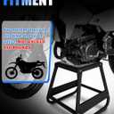 Detachable Anti Slip 450Lbs Capacity Dirt Bike Stand-Black