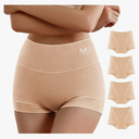 MEIYATING Boy Shorts Underwear for Women High Waisted Cotton Panties Stretch Briefs 4 Pack, 3XL