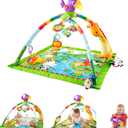 Fisher-Price Baby Playmat Rainforest Music & Lights Deluxe Gym with 10+ Activities & Toys for Developmental Play for Newborns Ages 0+ Months