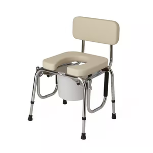 Guardian Padded Drop Arm Commode, 350 lb. Weight Capacity