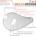 Jar Bottle Can Opener for Weak Hand & Seniors with Arthritis-Easy Twist Off Caps (0.6"-2.7") & Pull Tab Seals,Unique Kitchen Gadget,Multi,Portable Christmas Gifts for Elderly/Women/Men (Black)