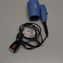 Conair Travel Hair Dryer with Dual Voltage, 1600W Compact Blow Dryer with Folding Handle, Blue