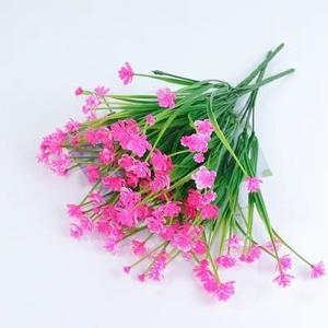 Artificial Flower 7 Frok Camellia Simulation Fake Flower Daffodil Ornaments Props Potted Flower Arrangement Home Decoration(Rose Red)