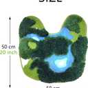 20x20 Inch Microfiber Toilet Moss Bath Mat, U Shaped Machine Washable Contour Bath Rugs for Toilet, Non Slip Extra Thick Soft Bath Rug Absorbent Water for Bathroom
