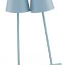 2 Packs Rechargeable LED Table Lamp,Outdoor Cordless Table Lamp Waterproof Portable, Stepless Dimmable Modern Lamp for Restaurant/Bedroom/Outdoor (Blue)