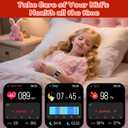 Smart Watch for Kids Boys Age 5-12, Ai Functions Games HD Touch Screen Watches with Video Camera Music Player Pedometer Heart Rate Sleep Tracker Christmas Birthday Gifts for Girls (Pink, 1.85")