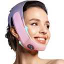 JUSRON V-Line Mask Chin Up Mask Face Strap, Soft Silicone Chin Strap V Shaped Face Mask, Jaw Exerciser 23-27 Inches (Pink)