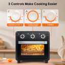 10QT Air Fryer Toaster Oven Combo, 3-Layer Cooking Air Fryer Oven with Visible Window, Countertop Airfryers with 5 in 1 Functions, Cooks 6 Toast slices at once, Ideal for Small kitchen