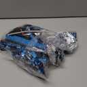 Sosuy Building-Block Race-Car Set,1:18 Technical Modle Kit 473 Pcs DIY Blue Pull-Back Toy for Boy Girl Kid Age 6+ Year,Birthday Gift for Teen Adult Display,Speed Super Sports Cars Bricks Icons