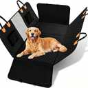 Dog Car Seat Cover for Back Seat, Hammock‑Style Waterproof Pet Protector