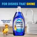 Dawn Platinum Dish Soap Fresh Rain Scent Liquid Dishwashing Detergent, Powerful Dawn Dish Soap for Tough Grease Removal, 30 oz