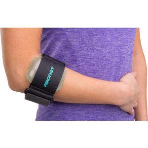 Aircast Pneumatic Armband: Tennis/Golfers Elbow Support Strap, Black (Gray)
