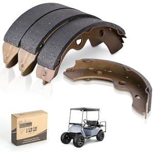 10L0L Golf Cart Brake Shoes for Yamaha G1 G2 G8 G9 Club Car 1995-up, EZGO 1986.5-Up (2 Long, 2 Short) 1018232-01 27249G01 17-25340-00