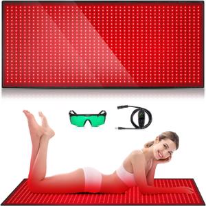 Red Light Therapy for Body, 660nm 850nm Infrared Light Therapy Pad, Wearable Wrap with Timer Remote Control for Back Shoulder Waist Knee, Infrared Light Device Home Use, 71'' x 31'' Large Area