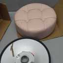 LUE BONA Adjustable Vanity Stool, 360Swivel Vanity Chair for Makeup Room, Pink Stool Chair for Vanity, Small Faux Leather Vanity Stools for Bathroom, Living Room