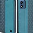 Wallet Case for Motorola Moto G Play 5G (2024) 6.5 inch - Moto G 5G 2024 Flip case, PU Leather Strong Magnetic Folio Phone Cover with Card Holder Slots, Green