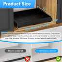 Expandable Pull Out Cabinet Organizer Adhesive12.5"-20.6" W21" D No Drill Adjustable Cabinet Drawers,Slide Out Cabinet Organizer for Home Kitchen,Pantry,Black 1PC