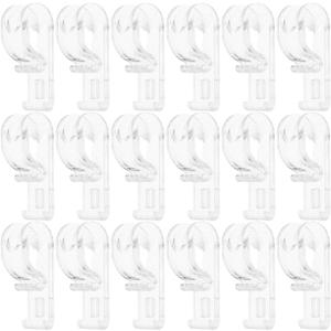 Luxshiny 30Pcs Transparent Curtain Hooks Roller Blind Chain Retainer Clips Beaded Chain Fixation for Window Shade Safety Easy Installation Home Office