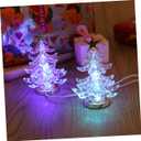 Angoily 3pcs Led Night Light Christmas Tree Acrylic Desk Tree Lamp RGB Home Decorative Night Lamp for Boys and Girls Bedroom Office