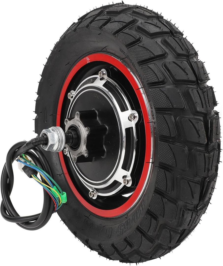 Bnineteenteam Electric Scooter Hub Motor, 10 Inch 48V 800W Pneumatic Tires Aluminum Alloy Hub Motor for Electric Scooter Enthusiasts
