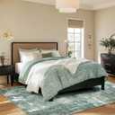 Modern Abstract Washable Area Rug for Living Room,Low Pile 5x7 Non Slip Carpet Non-Shedding Area Rug Soft Indoor Stain Resistant Rug Sage Green