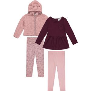 BTween Infant Toddler Girls 4 Pack Wardrobe Adorable Cozy Styles in Sizes 12M-4T! 