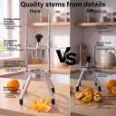 Commercial Lemon Cutte Wedger Fruit Lime Slicer Cutter Stainless Steel Blade Commercial Vegetable Chopper Dicer Lemon Cutter for Home Bar Restaurant Lemons Limes Tomatoe Potatoe (6 Wedger)
