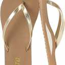 STQ Orthopedic Flip Flops for Women | Arch Support Plantar Fasciitis Relief Slim Summer Beach Thong Sandals Leather Orthotic Flip-Flop Yoga Mat Sole Lightweight Comfortable Walking Non Slip