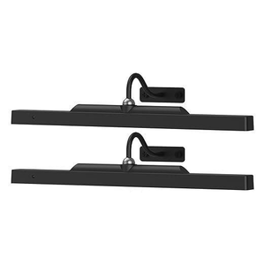 2Pack Picture Light Battery Operated, 16in Picture Light for Wall, 5000mAh Cordless Wall Lights with Controller,Art Light with Dimmable Cordless for Wall Painting,Frame, Portrait, Dartboard- Black