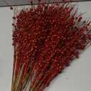 Christmas Artificial Glitter Berry Steam Decorations Red