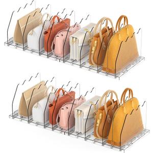 Ronlap Purse Storage Organizer for Closet, Clear Closet Bag Storage Dividers Rack Shelf Purse Dividers for Closet Organization Handbag Separators Closet Purse Organizers and Storage, 4 Pack, Clear Ronlap Purse Storage Organizer for Closet, Clear Closet Bag Storage Dividers Rack Shelf Purse Dividers for Closet Organization Handbag Separators Closet Purse Organizers and Storage, 4 Pack, Clear
