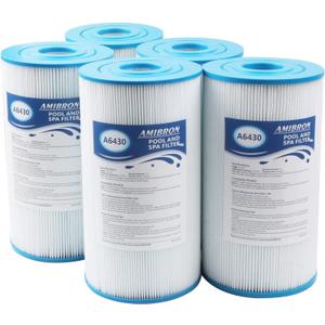 71825 Replaces Hot Springs Spa Filters, Compatible with Watkins 31489, Unicel C-6430, Pleatco PWK30, Filbur FC-3915, P/N0969601, 73178, 73250, 30 sq.ft.Pleated Fabric Filter Media 5 Pack