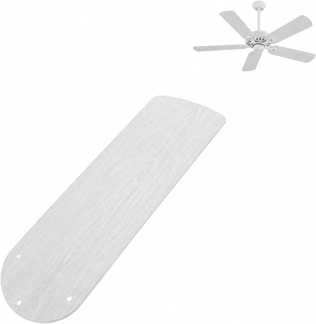 Ipetboom 20. 7 Inch Wood Grain Ceiling Fan Replacement Blades, Plastic Leaf Set for Living Room, Bedroom & Dining Area, Realistic Walnut Finish, Universal Spare Parts
