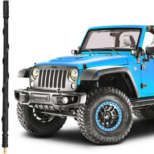 BASIKER Antenna for Jeep Wrangler Gladiator JK JT JL Rubicon Sahara 2007-2023 2024 2025 2026 | 13 Inch Car Replacement Antenna | Wrangler Jeep Accessories for AM FM Radio Reception (Black - Compatible with Jeep Wrangler)