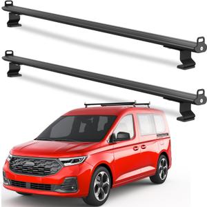 FengYu Van Ladder Roof Rack Compatible with Ford Transit Connect 2014-2025(Not for Transit), Steel Ladder Rack for Cargo Van, 2 Crossbars 47'', Ladder Rack Luggage Cargo Rack Crossbars Accessories