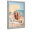 20x24 Wood Frame Gray, Rustic Natural Grey Wooden 24x20in Poster Picture Frame, Distressed 20 x 24inch Woodgrain Gallery Photo Frame with HD Plexiglass, Horizontal Vertical Wall Mounting Display 1pcs