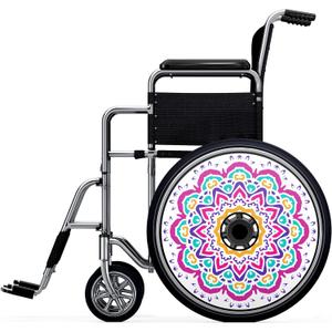 AELS Wheelchair Wheel Covers, Wheelchair Accessories Wheelchair Cover 1 Pair, Protective Covers for 22" Wheels, Easy Install & Remove, Decorative Wheel Covers, Mandala Pattern