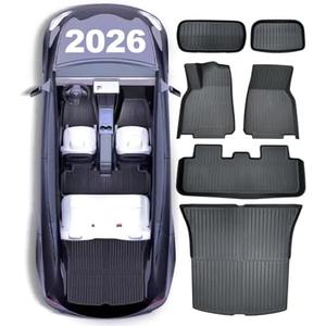 CHIYLE Full Set Floor Mats for New Tesla Model Y 2025 2026 Juniper(Rear with Screen) All Weather Floor Mats(5-seat), Tesla Y Frunk Trunk Mat Rear Cargo Liner,Tesla Model Y Accessories 2026(6 PCS) CHIYLE Full Set Floor Mats for New Tesla Model Y 2025 2026 Juniper(Rear with Screen) All Weather Floor Mats(5-seat), Tesla Y Frunk Trunk Mat Rear Cargo Liner,Tesla Model Y Accessories 2026(6 PCS)