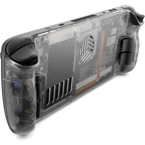 JSAUX Transparent Back Plate Compatible with Steam Deck OLED/LCD, DIY Clear Replacement Back Shell Case Compatible with Steam Deck OLED/LCD - PC0106 Vents Version [Crystal]