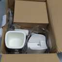 Cambom 5 in 1 Rotary Cheese Grater Hand Crank Cheese Shredder for Fresh Cheese, Vegetable, Nuts,Non-slip Suction Base, Five Blades, White