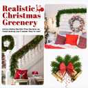 2-Pack 6FT Artificial Norfolk Pine Garlands, Hyperzoo Realistic Winter Pine Christmas Greenery Garland for Mantle, Staircase, Banister, Fireplace, Door, Table, Indoor & Outdoor Holiday Xmas Decortions