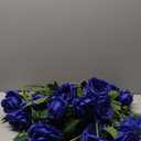 Kesoto 50pcs Royal Blue Roses Artificial Flowers Bulk, 1.6" Small Silk Fake Roses Flower Heads for Decoration, Crafts, Wedding Centerpieces Bridal Shower Party Home Decor