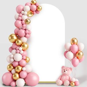 7.2FT Wedding Arch Backdrop Cover, White Spandex Arch Covers Stretchy Backdrop for Wedding, Birthday, Party, Baby Shower, Ceremony Banquet Decoration