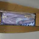 Hands Free Flat Mop,Cloth Changing Mini Mop,27inch Long Handle Mopping Stick,360° Swivel Head,Dry and Wet Use,Ideal for Tight Corners,Tile,and Hardwood(Purple,6 Cloth)