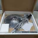 HOOBRO Bar Table, Height-Adjustable Round Pub Table 27-35.4 Inches with Sturdy Base, Modern Style, Easy to Assemble, Suitable for Small Space, Rustic and Black BF58BT01G1