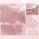 Yimobra Pink Bath Mat, Super Soft Absorbent Memory Foam Bathroom Rug Non Slip, Quick Dry, Machine Washable Floor Carpet for Tub Shower, Home Decor Accessories, 24x17