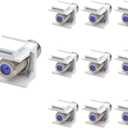 VCE Coax Keystone Jack Insert 3GHz Coaxial Cable Connector, F-Type RG6 Cable Extender Female to Female for Wall Plate and Patch Panel, Nickel-Plated, 10-Pack