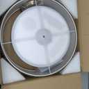 15.7 inch Modern Ceiling Light, Double Fabric Ceiling Lamp, 3 Light Gold Semi-Flush Mount Ceiling Lights, Round Ceiling Light Fixture for Bedroom, Kitchen, Dining Room, HallwayLiving Room