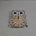 Non-Ticking, Silent 11-Inch Wall Clock  Decorative, Modern, Clean, Cute, Kid-Friendly Design for Indoor, Office, Home, Baby Room (Grey Owl)